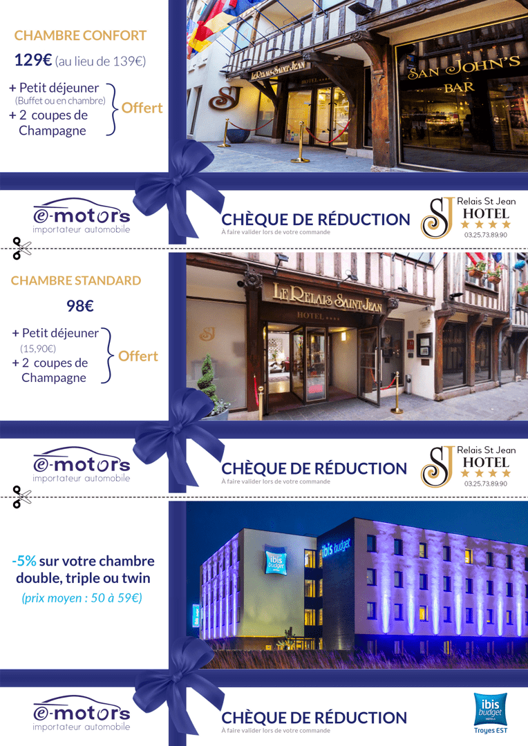 offres des hôtels parteniares